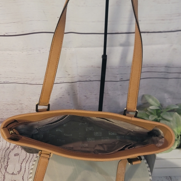 Michael Kors Sady Brown Top Zip Tote Bag - Picture 10 of 14
